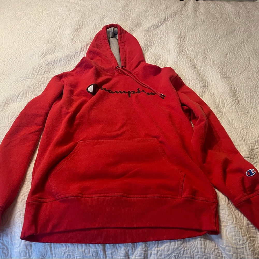 red men’s champion hoodie